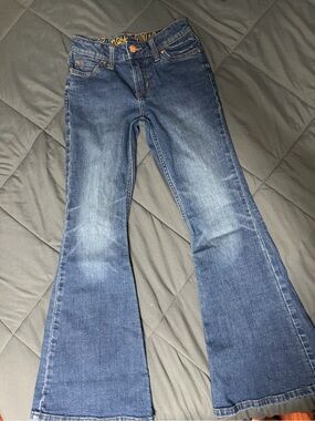Kids Dark Blue Flared Jeans — Comfortable Stretch Denim